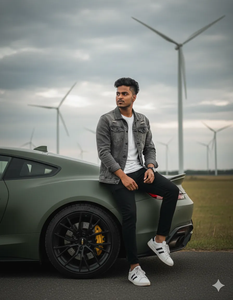 Gemini AI Photo Prompt Boys With Car