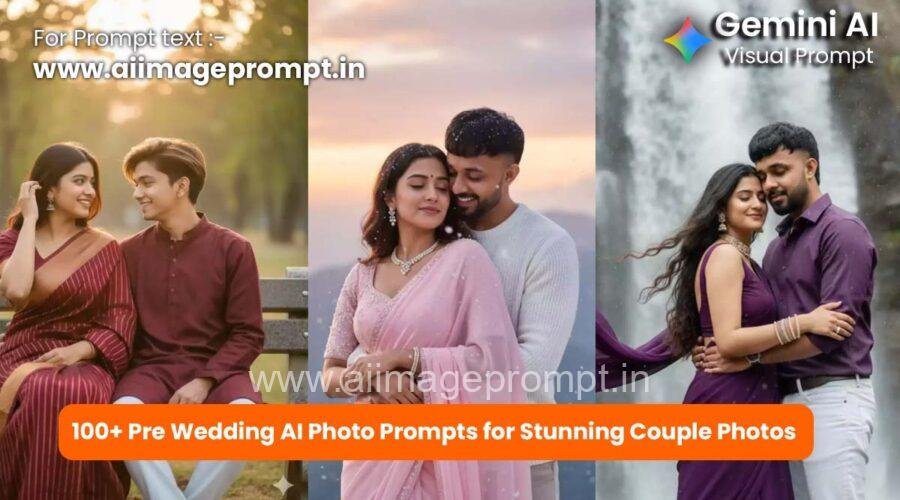 100+ Stunning Pre Wedding AI Photo Prompts for Viral Couple Photoshoot Ideas