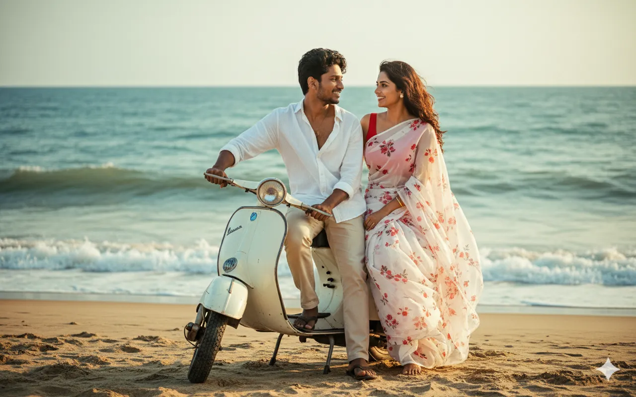 Prompt For Gemini Ai Retro Style Couple Photo