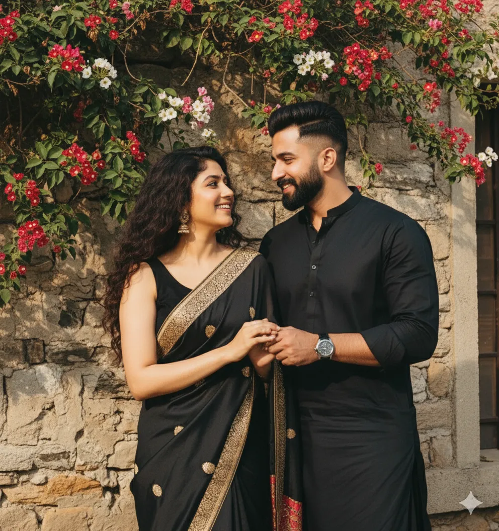 Prompt For Gemini Ai Retro Style Couple Photo