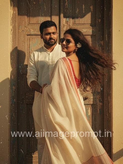 Prompt For Gemini Ai Retro Style Couple Photo