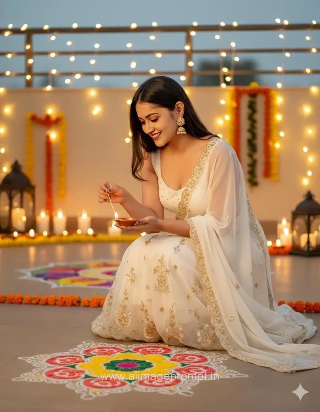 diwali girls gemini ai prompt