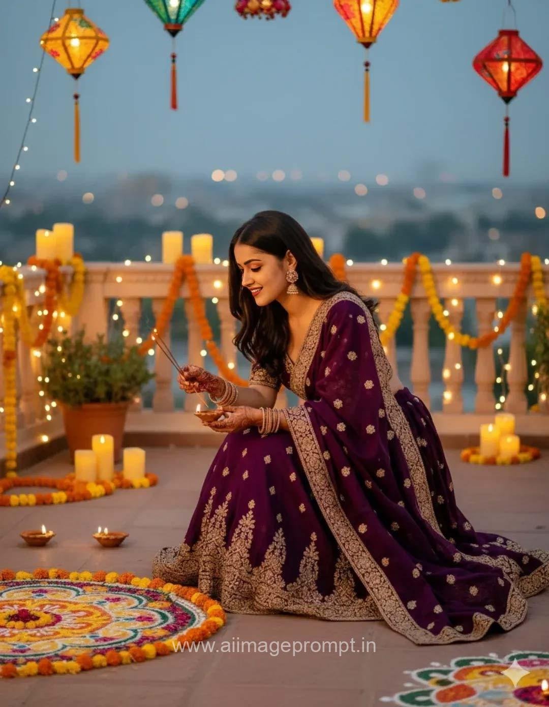 diwali girls instagram ai prompt